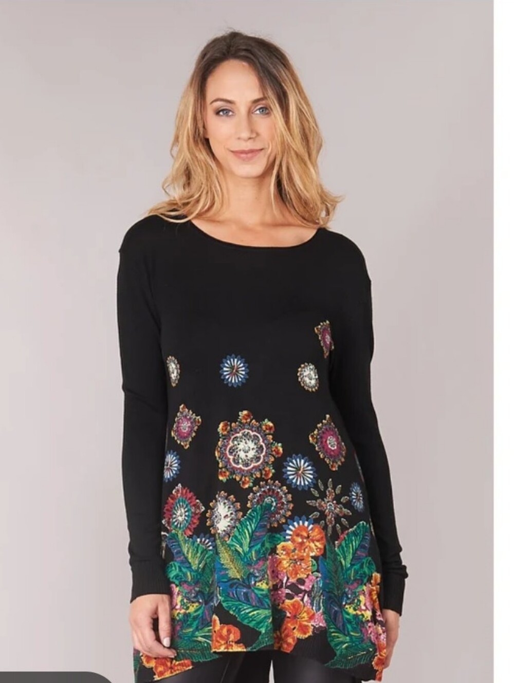 Desigual “Diane” Floral Mandala Tunic Size Xs